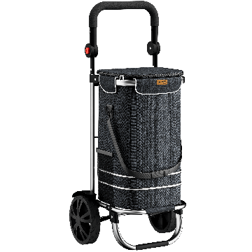Boodschappentrolley Zwart Alu 56L 31x24x54cm