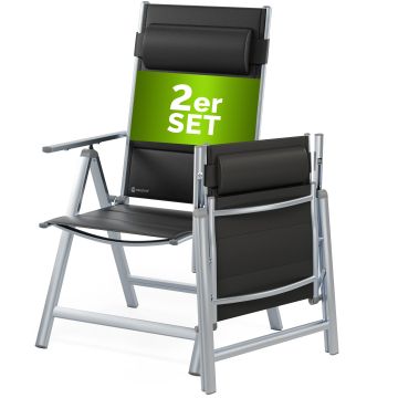Tuinstoel Bern Premium 2 stuks Zilver