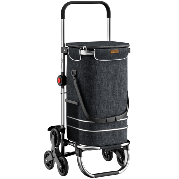 Boodschappentrolley 2in1 Zwart