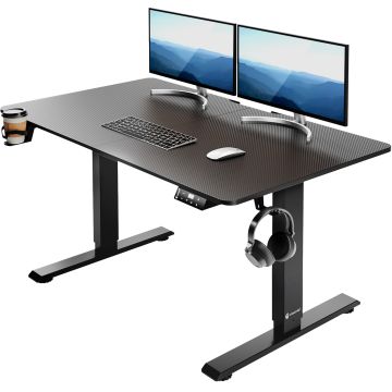 Zit sta bureau Zwart 110x60x73-118cm