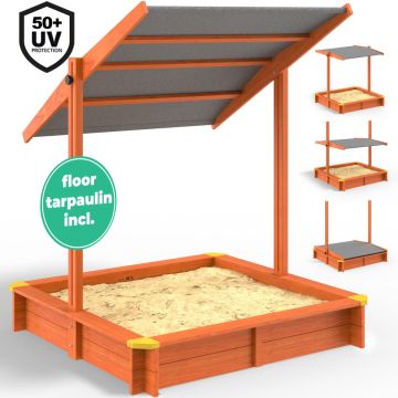 Zandbak met deksel Deluxe 120x120cm