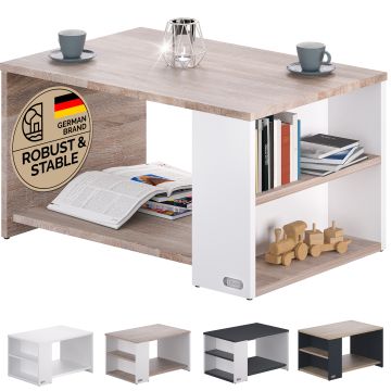 Salontafel Santa Cruz Wit/Eik 90x60x50cm