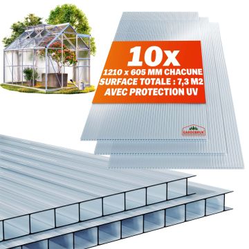 Polycarbonaat Platen 10 Stuks Transparant 6mm 7,32m²