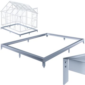 Stalen fundering voor broeikas 250x190x12cm gegalvaniseerd