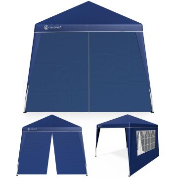 Paviljoen Capri Blauw 3x3m incl 2 zijwanden UV-bescherming 50+