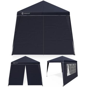 Paviljoen Capri Antraciet 3x3m incl 2 zijwanden UV-bescherming 50+