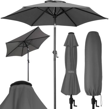 Parasol Fiji Antraciet Ø200cm UV-bescherming 80+ met Zwengel