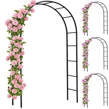 Rozenboog Set van 4 Zwart 240x140x37cm
