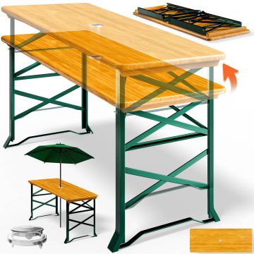 Biertafel Hout 170x50x75-105cm
