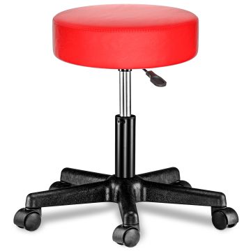 Rolkruk kunstleer Rood 360° draaibaar