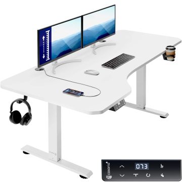 Zit sta bureau Wit 160x75x73-118cm