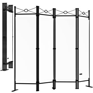 Kamerscherm Lucca set van 2 wit 180 x 163 cm