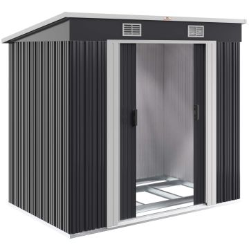 Tuinhuis Antraciet Metaal 196x122x182cm