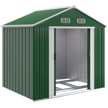 Tuinhuis Groen Metaal 260x205x180cm