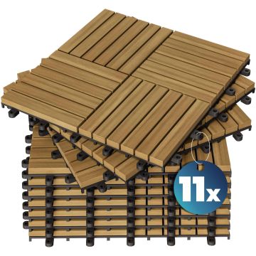 Tegels 11 stuks Acaciahout 30x30cm