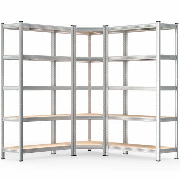 Stellingkast 15 Planken 3-delig max 875kg Hoekkast