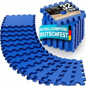 Ondertegels Zwembad Foam 32-delig Blauw 180x360cm