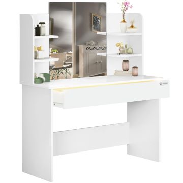 Make-up Tafel Lucia Wit 140x110x40cm