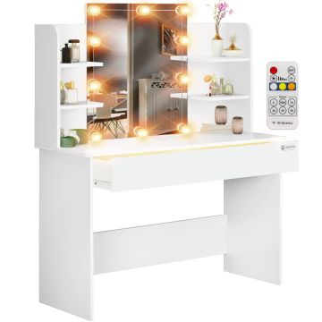 Make-up Tafel Lucia Wit 140x110x40cm LED