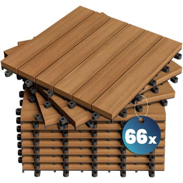 Tegels 66 stuks Acaciahout 30x30cm