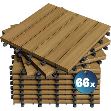 Tegels 66 stuks Eucalyptushout 30x30cm