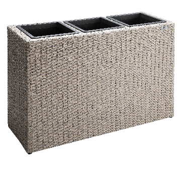 Polyrattan Bloempot Creme 83x30,5x60cm