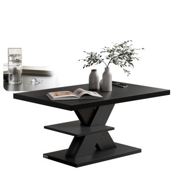 Salontafel Detroit Zwart 90x60x45cm