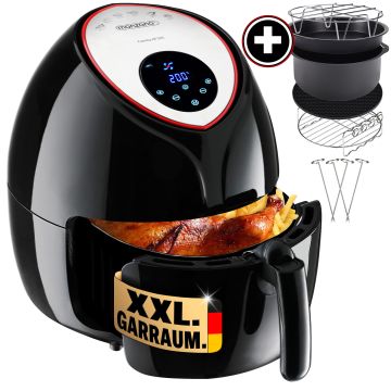 Heteluchtfriteuse 9in1 zwart 1850W met 9 accessoires