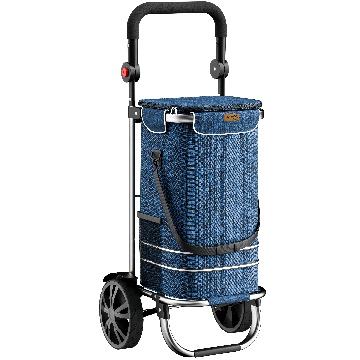 Boodschappentrolley Blauw Alu 56L 31x24x54cm