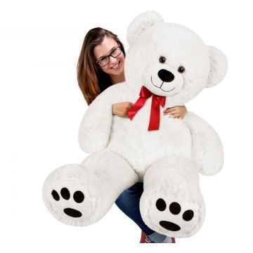 Monzana Knuffelbeer Pluche 100cm kleur Wit