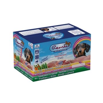 RENSKE VERS VLEES MUTIPACK KIP/LAM/KALKOEN/EEND 12X395 GR