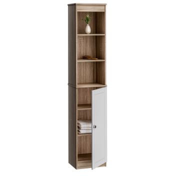 Badkamer Hoge Kast met 170x34x26cm in bruin-wit