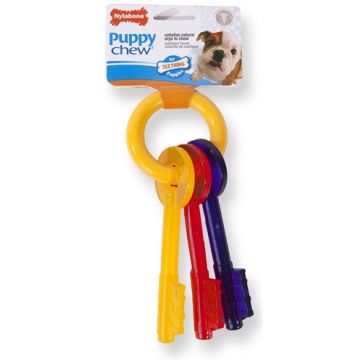 NYLABONE PUPPY CHEW BIJTSLEUTELS BACONSMAAK TOT 11 KG