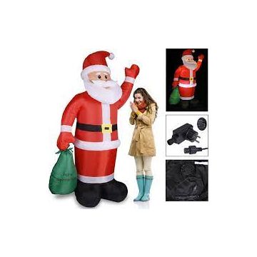Opblaasbare Kerstman 195 cm hoog met verlichting