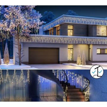 Lichtgordijn 200 LED Kerstdeco Warmwit 10 Meter