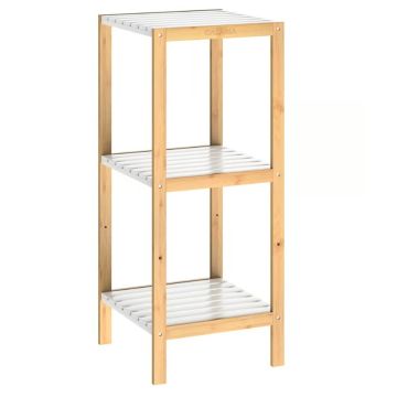 Sokkel Bamboe Wit 80x33x34cm