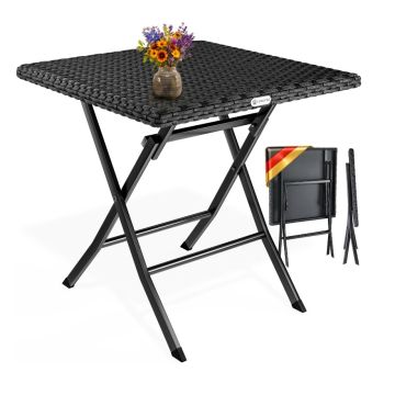 Klaptafel Rome Zwart Kunststof 75x65x65cm
