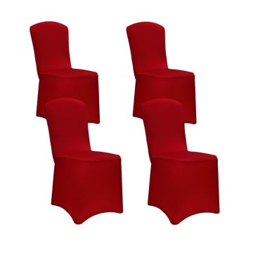 Stoelhoes Set van 4 Bordeaux