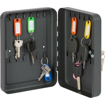 Sleutelkast plaats voor 24 sleutels mat antraciet