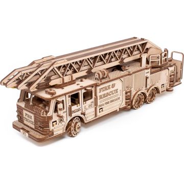 Eco Wood Fire Truck 3D Puzzel houten modelbouw DIY Knutselen