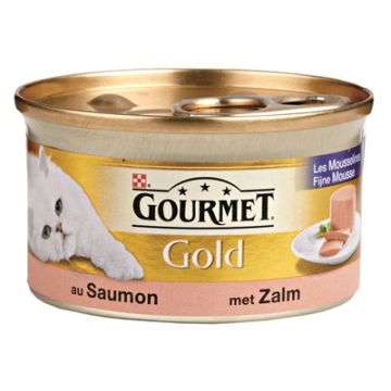 GOURMET GOLD FIJNE MOUSSE ZALM 85 GR