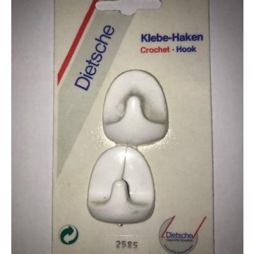 Universele handdoekhaken zelfklevend (setje van 2) wit