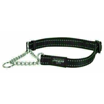 ROGZ FOR DOGS FANBELT HALFSLIP HALSBAND ZWART 20 MMX34-56 CM