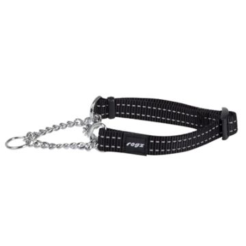 ROGZ FOR DOGS SNAKE CHOKER ZWART 16 MMX32-44 CM