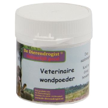 DIERENDROGIST VETERINAIRE WONDPOEDER HOND/KAT 50 GR