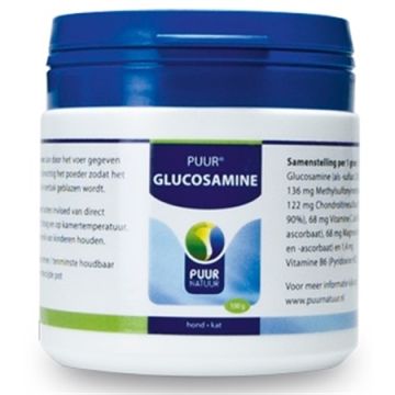 PUUR GLUCOSAMINE VOOR DE HOND EN KAT 100 GR