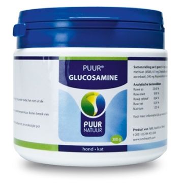 PUUR GLUCOSAMINE VOOR DE HOND EN KAT 300 GR