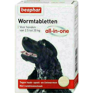 BEAPHAR WORMTABLET ALL-IN-ONE HOND 2,5-20 KG 2 TBL