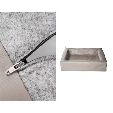 BIA BED KUNSTLEER HOES HONDENMAND TAUPE BIA-60 70X60X12 CM