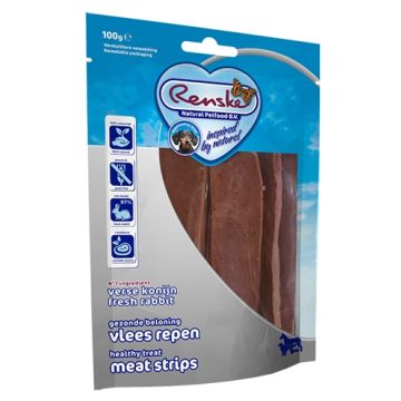 RENSKE GEZONDE BELONING VLEES STRIP KONIJN 100 GR